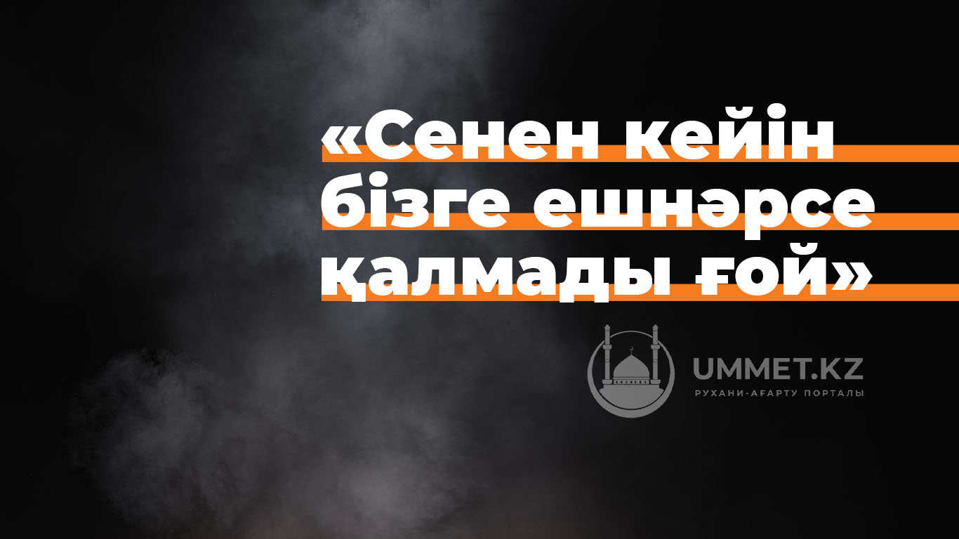 «Сенен кейін бізге ешнәрсе қалмады ғой» 