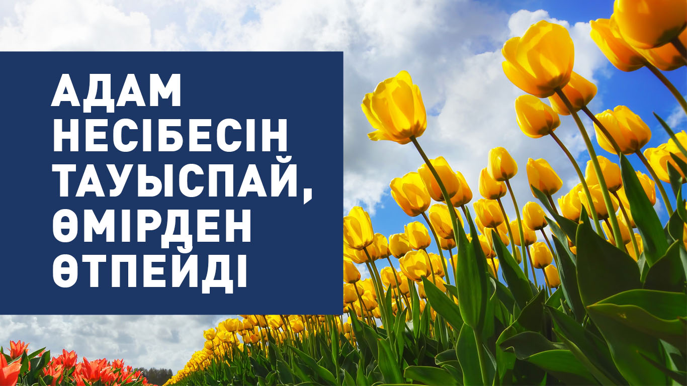 Адам несібесін тауыспай, өмірден өтпейді 